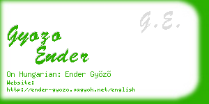 gyozo ender business card