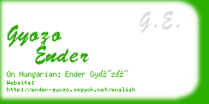 gyozo ender business card
